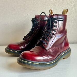 Dr. Martens 1460 Vegan Boots | Cherry Red | Size 8